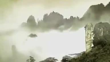 大气水墨山水瀑布视频素材(有音乐)视频的预览图